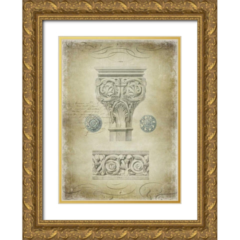Ornamental I Gold Ornate Wood Framed Art Print with Double Matting by Jeffries, Oliver
