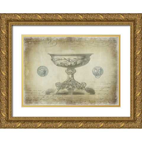 Ornamental III Gold Ornate Wood Framed Art Print with Double Matting by Jeffries, Oliver