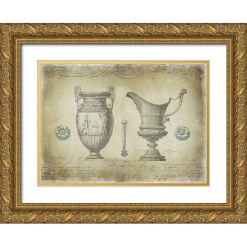 Ornamental IV Gold Ornate Wood Framed Art Print with Double Matting by Jeffries, Oliver