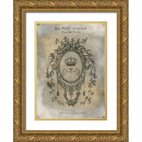 Le Petite Journal Gold Ornate Wood Framed Art Print with Double Matting by Jeffries, Oliver