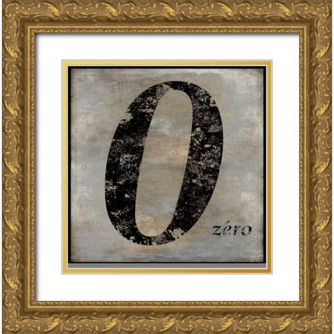 zero Gold Ornate Wood Framed Art Print with Double Matting by Jeffries, Oliver