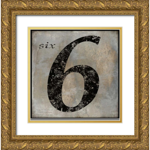 six Gold Ornate Wood Framed Art Print with Double Matting by Jeffries, Oliver