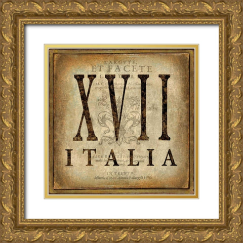 Italia Gold Ornate Wood Framed Art Print with Double Matting by Jeffries, Oliver