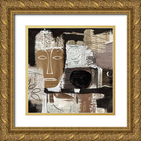 Ethno II Gold Ornate Wood Framed Art Print with Double Matting by Carney, Patrick