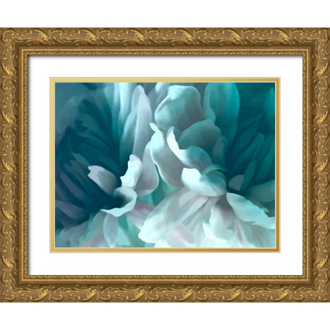 Chrysanthemum XVI Gold Ornate Wood Framed Art Print with Double Matting by Pollard, David