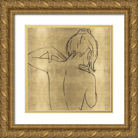 Female Figure Gold II Gold Ornate Wood Framed Art Print with Double Matting by Blake, Madeline
