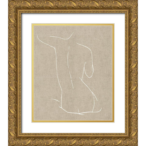 Female Figure Natural V Gold Ornate Wood Framed Art Print with Double Matting by Blake, Madeline
