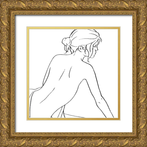 Female Figure I Gold Ornate Wood Framed Art Print with Double Matting by Blake, Madeline