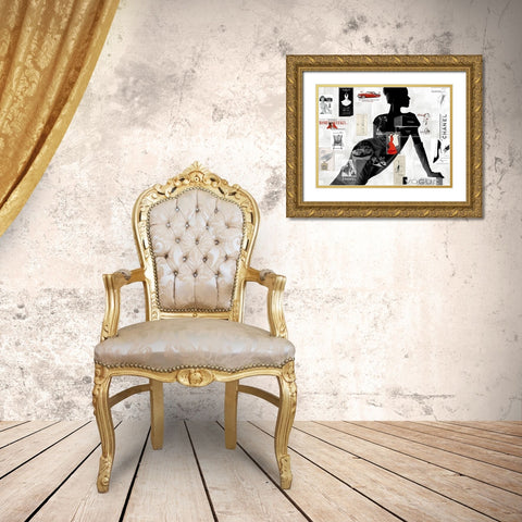 High Fashion I Gold Ornate Wood Framed Art Print with Double Matting by Pearson, Amanda
