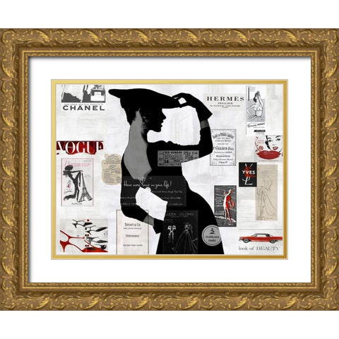 High Fashion II Gold Ornate Wood Framed Art Print with Double Matting by Pearson, Amanda