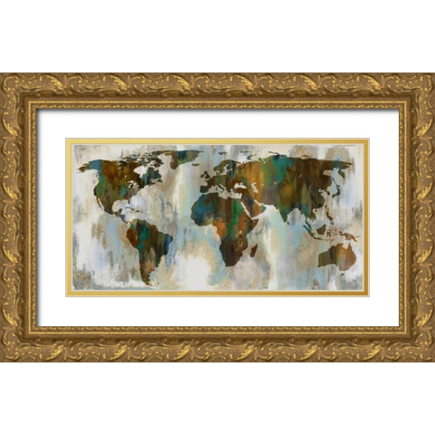 World  of Color Gold Ornate Wood Framed Art Print with Double Matting by Brennan, Russell
