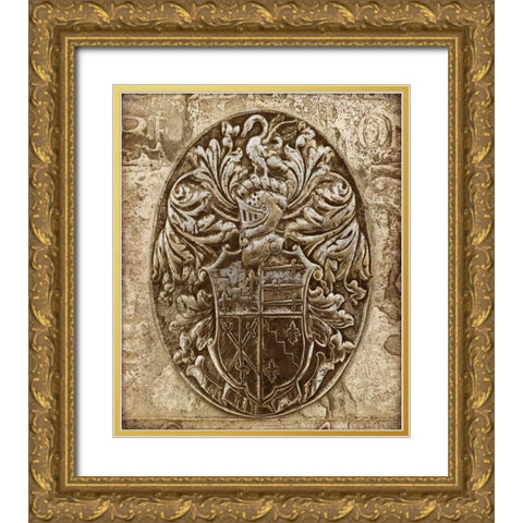 Coat of Arms II Gold Ornate Wood Framed Art Print with Double Matting by Brennan, Russell