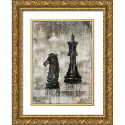 Checkmate II Gold Ornate Wood Framed Art Print with Double Matting by Brennan, Russell