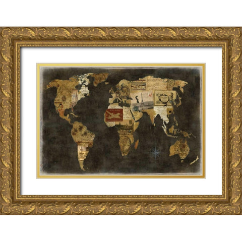 Faraway Places Gold Ornate Wood Framed Art Print with Double Matting by Brennan, Russell