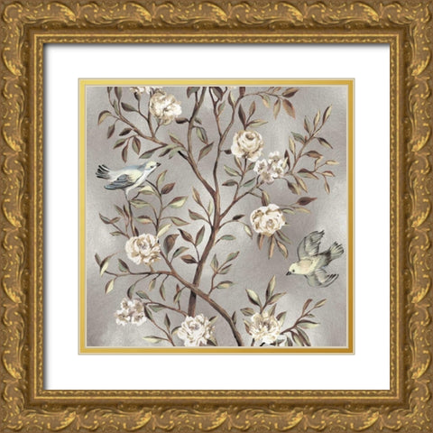 Chinoiserie II Gold Ornate Wood Framed Art Print with Double Matting by Campbell, Renee