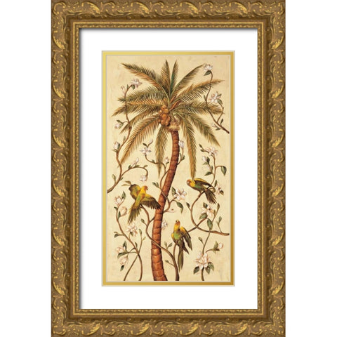 Tropical Panel I Gold Ornate Wood Framed Art Print with Double Matting by Jimenez, Rodolfo