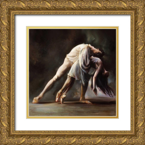 Hold Me Gold Ornate Wood Framed Art Print with Double Matting by Di Scenza, Ron