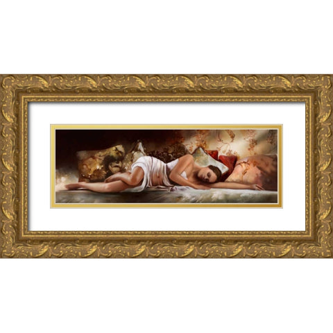 Peaceful Slumber Gold Ornate Wood Framed Art Print with Double Matting by Di Scenza, Ron