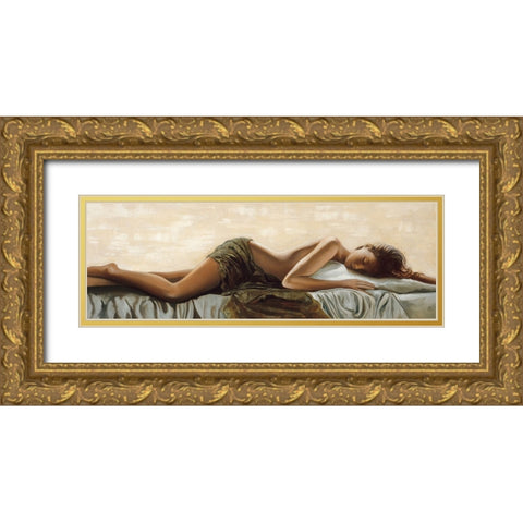 Peaceful Gold Ornate Wood Framed Art Print with Double Matting by Di Scenza, Ron