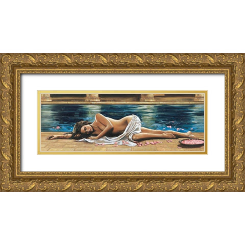 Restful Retreat II Gold Ornate Wood Framed Art Print with Double Matting by Di Scenza, Ron