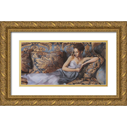 The Duchess Gold Ornate Wood Framed Art Print with Double Matting by Di Scenza, Ron