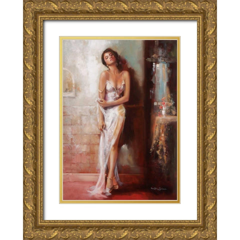 Beyond Seduction Gold Ornate Wood Framed Art Print with Double Matting by Di Scenza, Ron