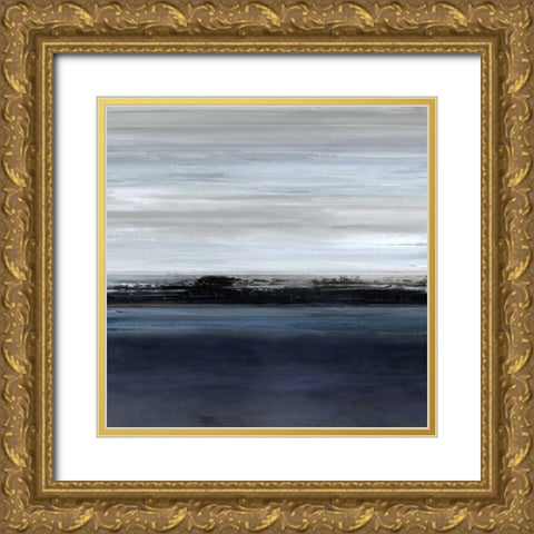 Midnight Gold Ornate Wood Framed Art Print with Double Matting by Springer, Rachel