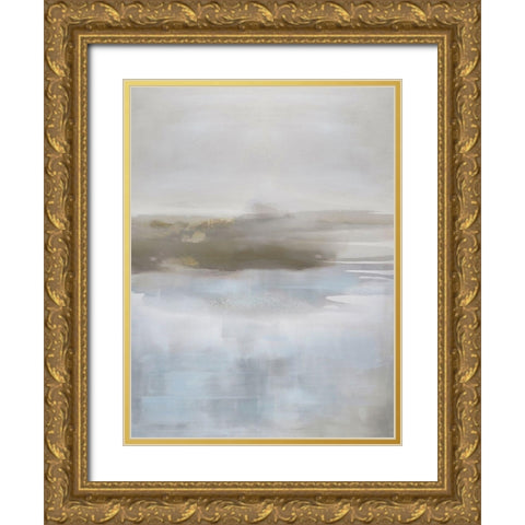 Pause in Neutral Gold Ornate Wood Framed Art Print with Double Matting by Springer, Rachel