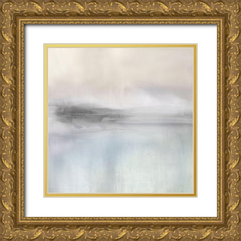 Stillness in Grey Gold Ornate Wood Framed Art Print with Double Matting by Springer, Rachel