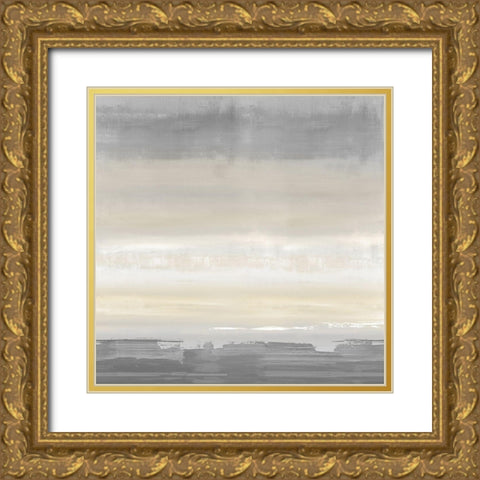 Cream Horizon Gold Ornate Wood Framed Art Print with Double Matting by Springer, Rachel