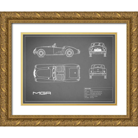 MGM GA-Grey Gold Ornate Wood Framed Art Print with Double Matting by Rogan, Mark