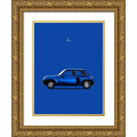 Renault 5 Turbo 1983 Gold Ornate Wood Framed Art Print with Double Matting by Rogan, Mark