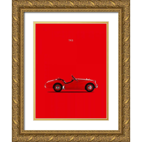 Triumph TR3 1959 Gold Ornate Wood Framed Art Print with Double Matting by Rogan, Mark