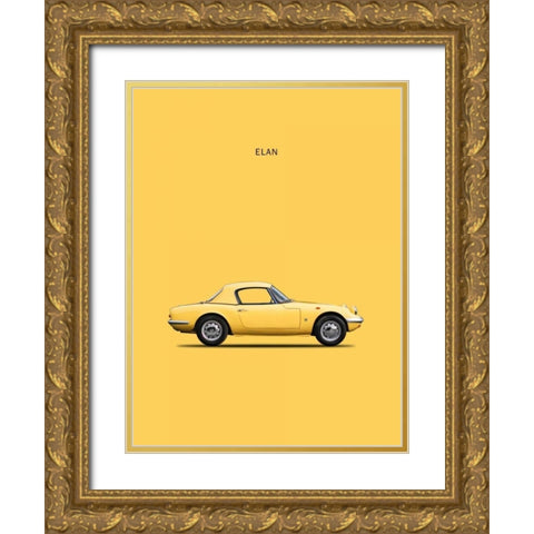Lotus Elan 1965 Gold Ornate Wood Framed Art Print with Double Matting by Rogan, Mark