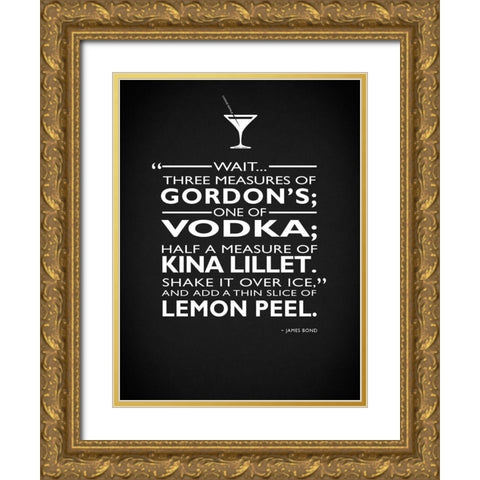 James Bond - 3 Measures Gold Ornate Wood Framed Art Print with Double Matting by Rogan, Mark