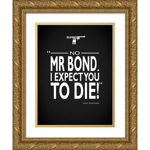 James Bond - Expect You To Die Gold Ornate Wood Framed Art Print with Double Matting by Rogan, Mark