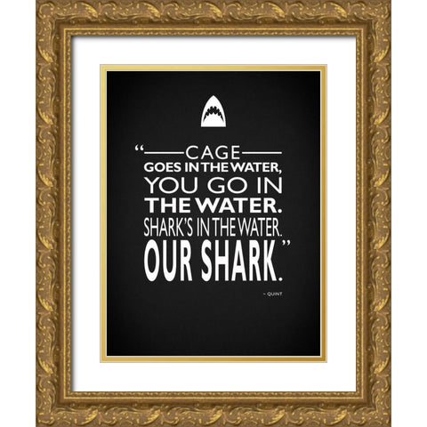 Jaws Gold Ornate Wood Framed Art Print with Double Matting by Rogan, Mark