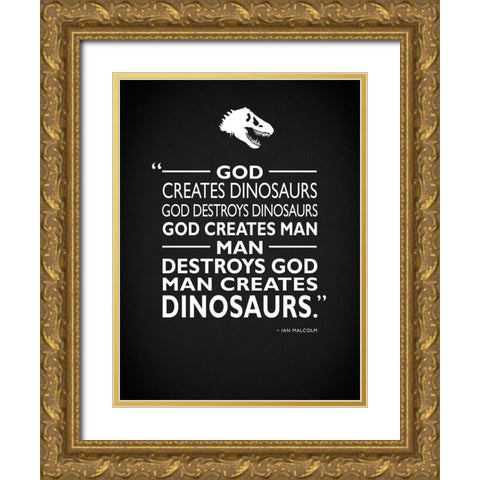 Jurassic Park - Creates Gold Ornate Wood Framed Art Print with Double Matting by Rogan, Mark
