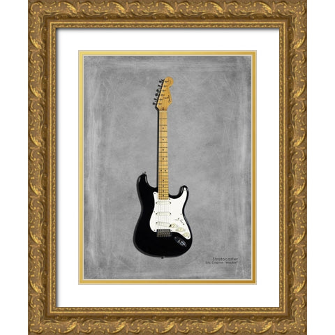 Fender EClaptonSIG Blackie 77 Gold Ornate Wood Framed Art Print with Double Matting by Rogan, Mark