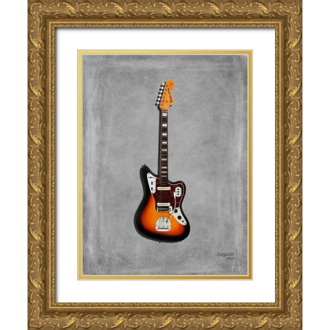 Fender Jaguar67 Gold Ornate Wood Framed Art Print with Double Matting by Rogan, Mark