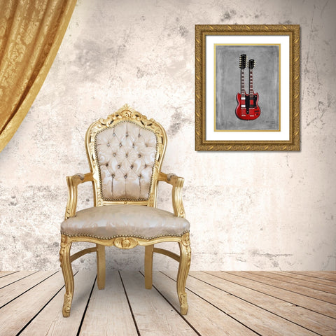 Gibson EDS1275 71 Gold Ornate Wood Framed Art Print with Double Matting by Rogan, Mark