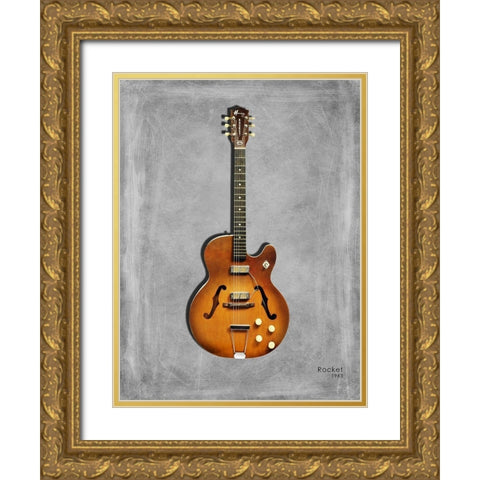 Harmony Rocket SemiAcoustic 63 Gold Ornate Wood Framed Art Print with Double Matting by Rogan, Mark