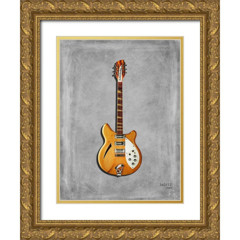 Rickenbacker 360 12 Gold Ornate Wood Framed Art Print with Double Matting by Rogan, Mark