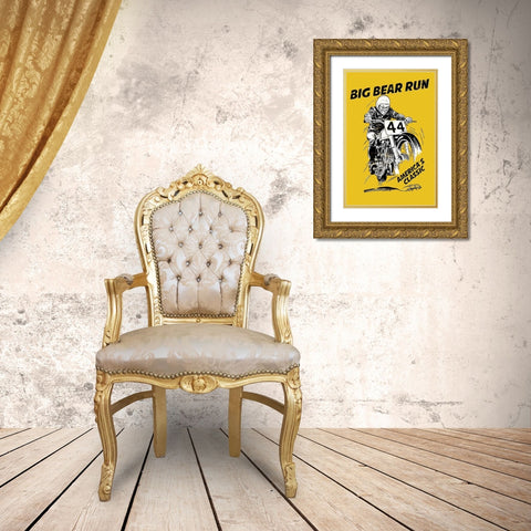 Big Bear Run Gold Ornate Wood Framed Art Print with Double Matting by Rogan, Mark