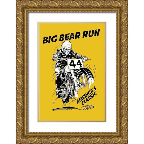 Big Bear Run Gold Ornate Wood Framed Art Print with Double Matting by Rogan, Mark
