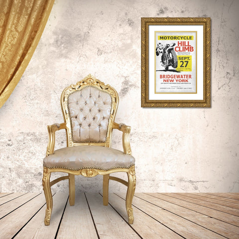 Motorcycle Races Peoria Gold Ornate Wood Framed Art Print with Double Matting by Rogan, Mark