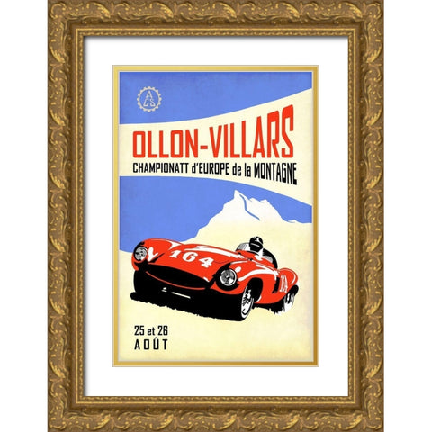 Ollon-Villars Gold Ornate Wood Framed Art Print with Double Matting by Rogan, Mark