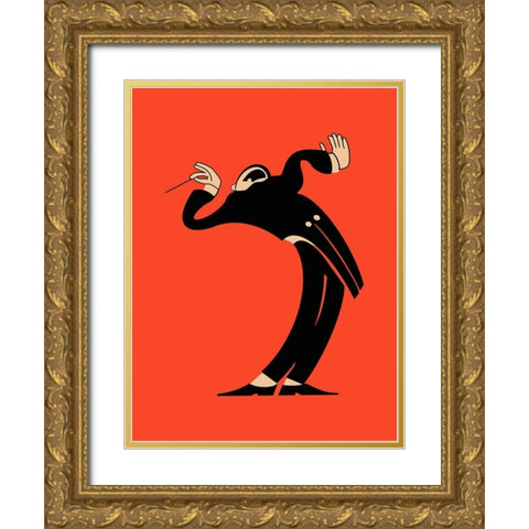 The Conductor Gold Ornate Wood Framed Art Print with Double Matting by Rogan, Mark