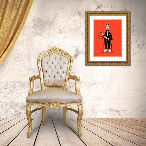 The Triangle Gold Ornate Wood Framed Art Print with Double Matting by Rogan, Mark