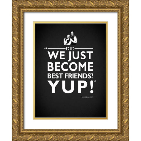 Best Friends Gold Ornate Wood Framed Art Print with Double Matting by Rogan, Mark